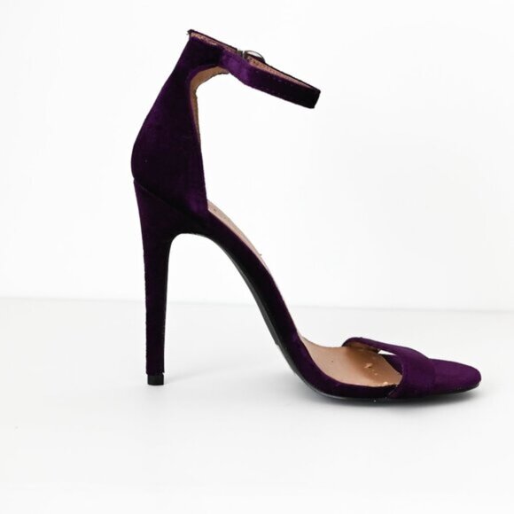 Charlotte Russe Purple Suede Heels - Size 7 - Picture 3 of 8